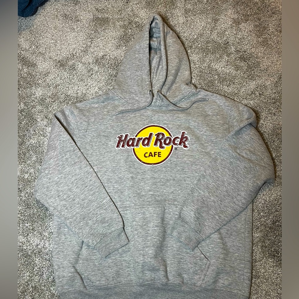 modern Hard rock grey hoodie!!
